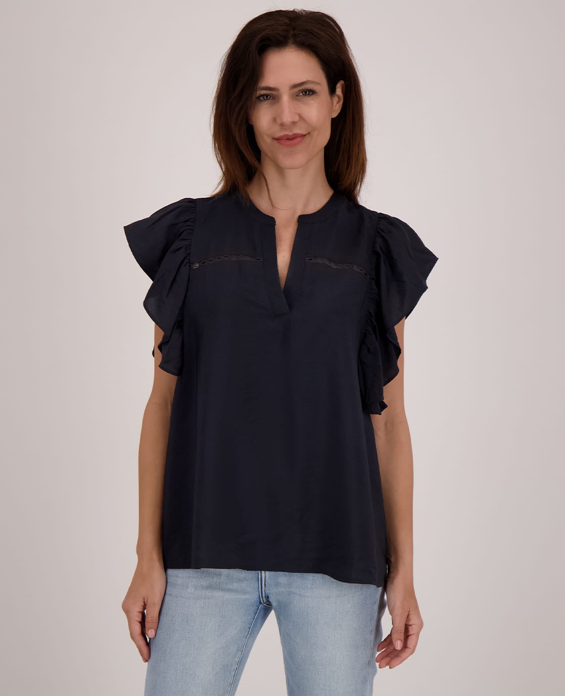 Je m'appelle Tops Top Ruffle | Donkerblauw