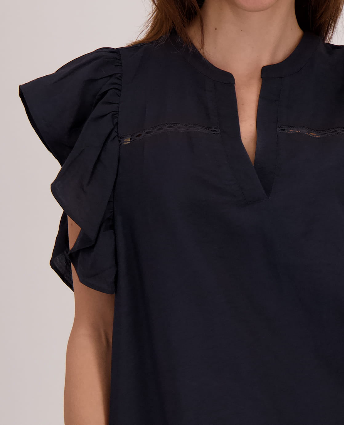 Je m'appelle Tops Top Ruffle | Donkerblauw