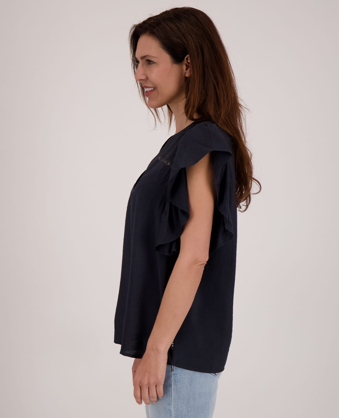 Je m'appelle Tops Top Ruffle | Donkerblauw