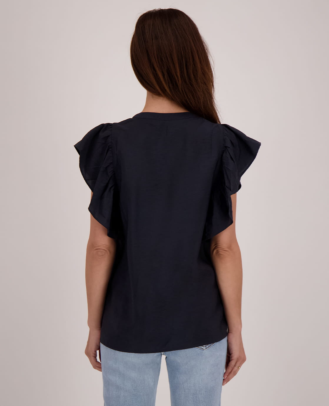 Je m'appelle Tops Top Ruffle | Donkerblauw