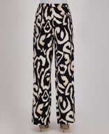 Je m'appelle Broeken Pant Wide Leg | Ecru / Zwart