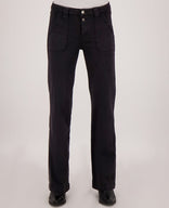 Je m'appelle Broeken Zwart / XS / Regular Pant Flare Denim | Zwart