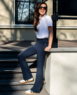 Je m'appelle Broeken Pant Flare Zoëy | Donkerblauw