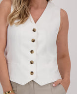 Je m'appelle Tops Gilet Bodine | Porselein wit