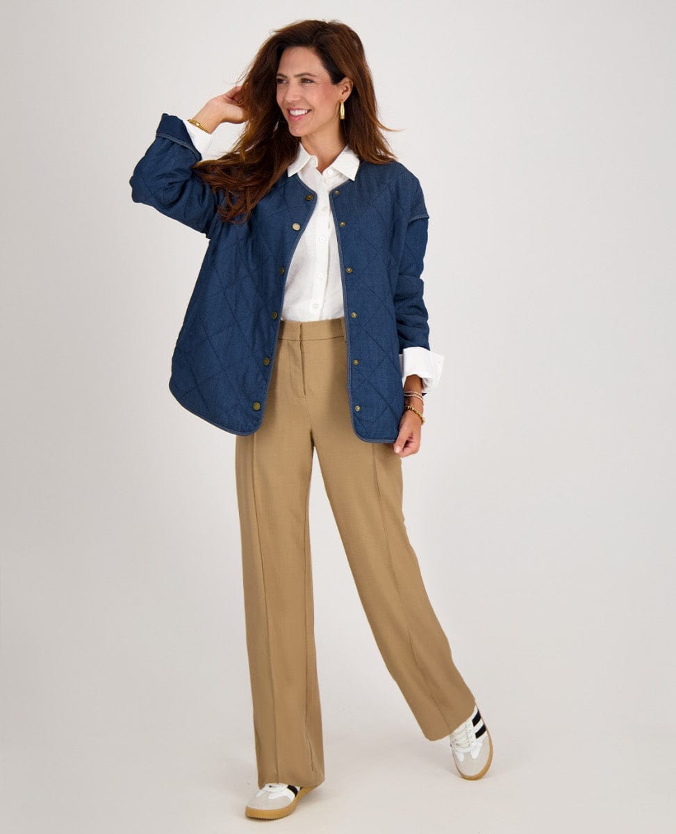 Je m'appelle Jassen Jacket Quilted | Dark Blue Denim