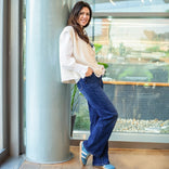 Je m'appelle Broeken Pant Straight Superstretch Denim | Dark Denim