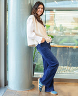 Je m'appelle Broeken Dark Denim / XS Pant Straight Superstretch Denim | Dark Denim