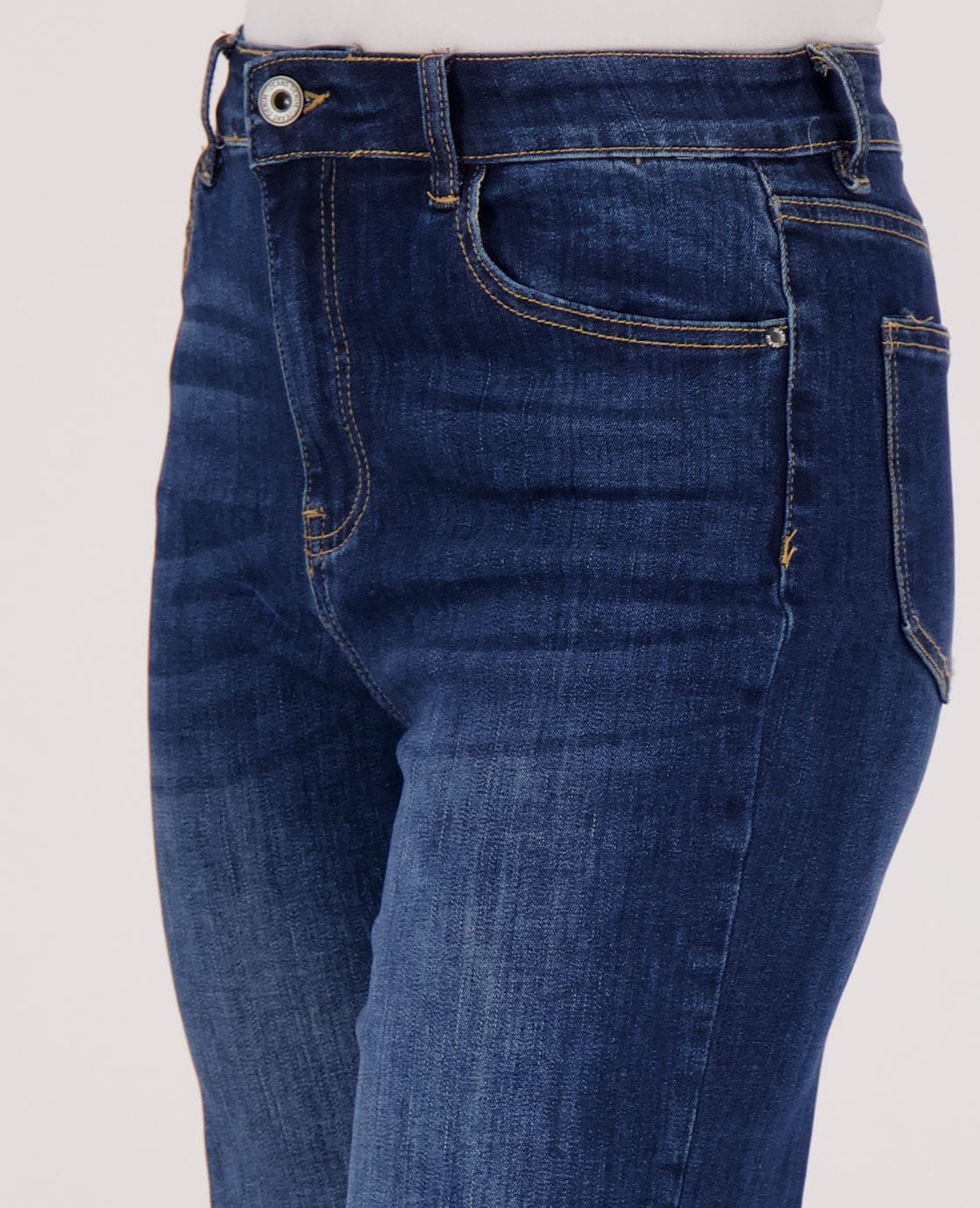 Je m'appelle Broeken Pant Straight Superstretch Denim | Medium Denim