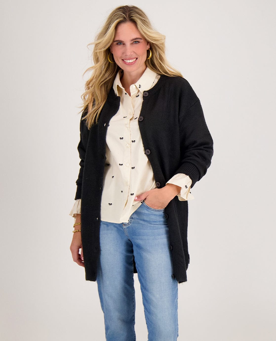 Je m'appelle Vesten Zwart / XS/S Veste Mara Longue | Zwart