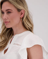 Je m'appelle Accessoires Rood/Goud / One Size Earrings Hearts | Rood/Goud