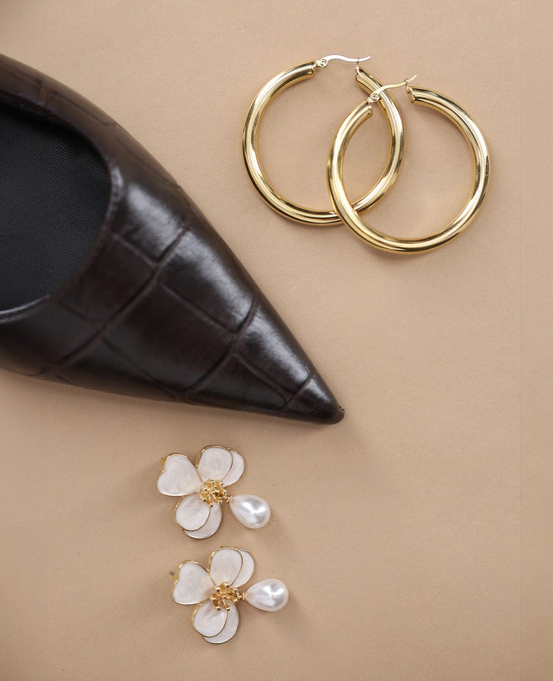 Je m'appelle Accessoires Goud / One Size Earrings Hoops | Goud