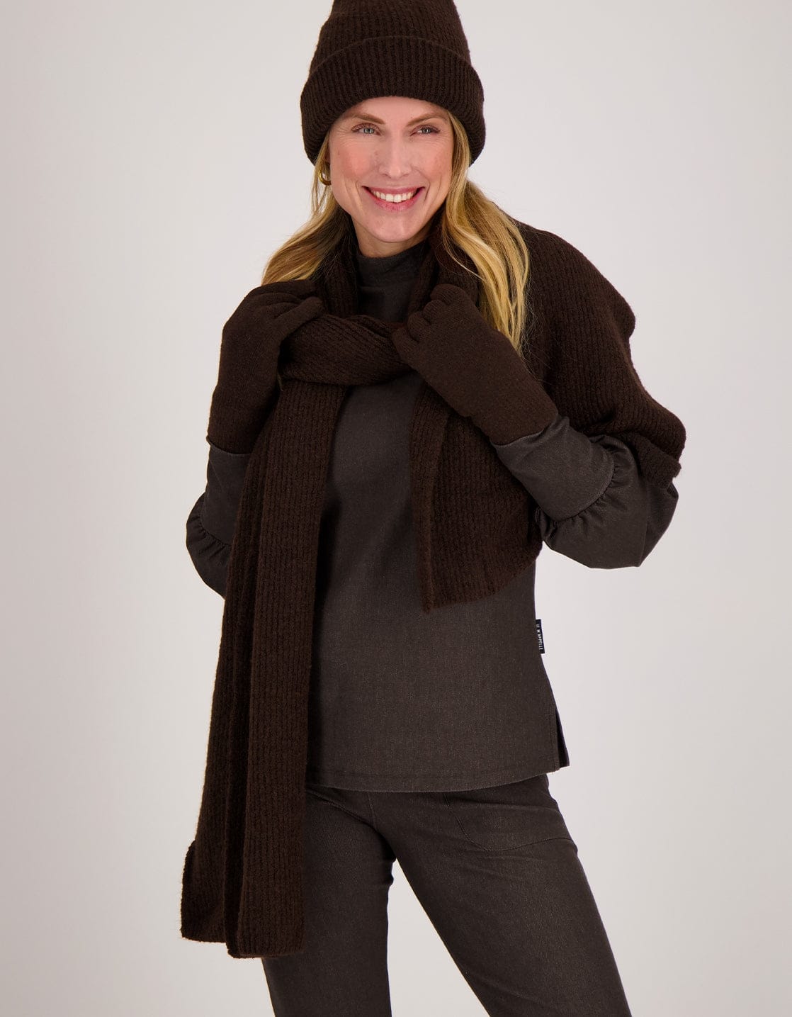 Je m'appelle Accessoires Dark Brown Melange / One Size Hat | Dark Brown Melange