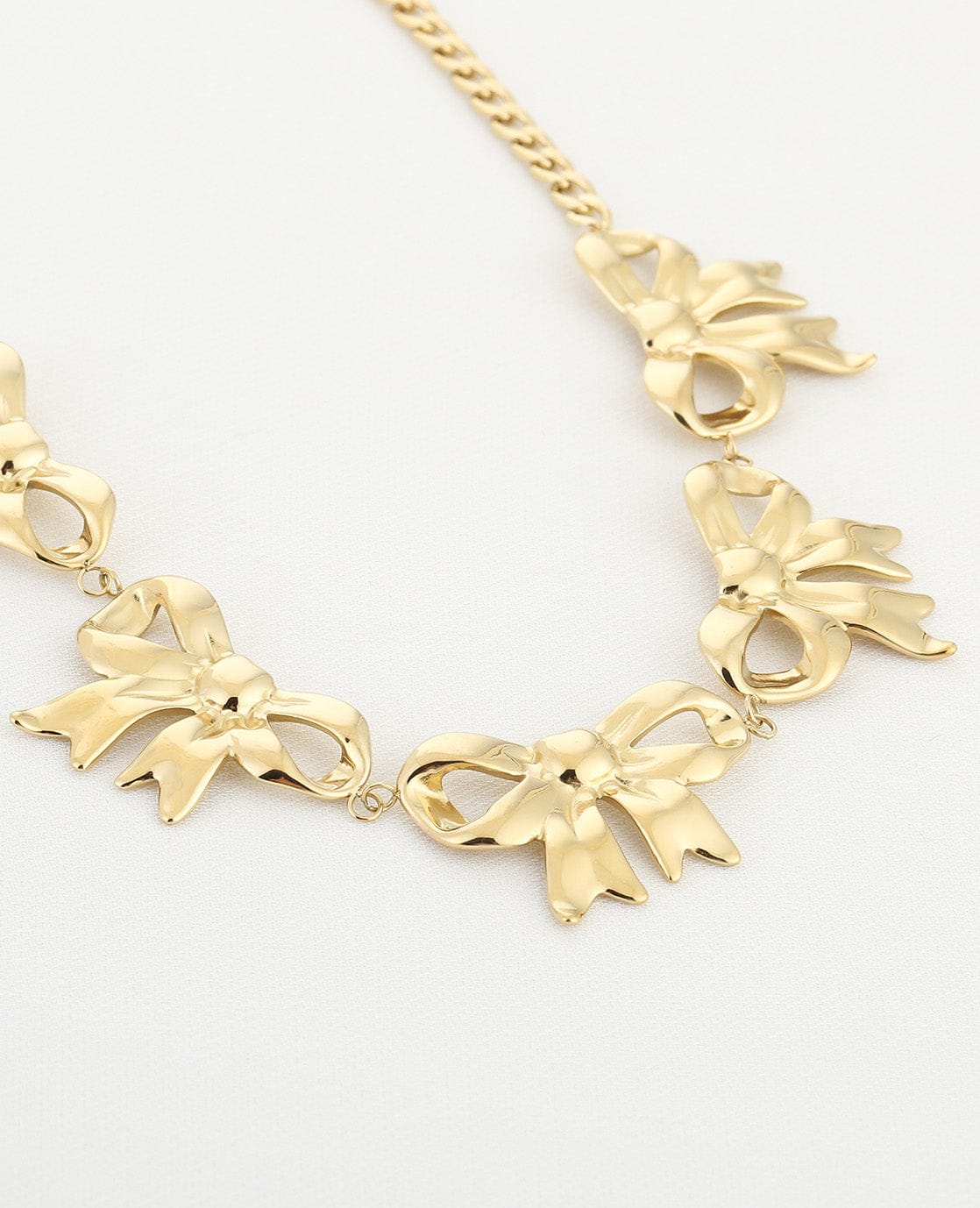 Je m'appelle Accessoires Goud / One Size Necklace Bow | Goud