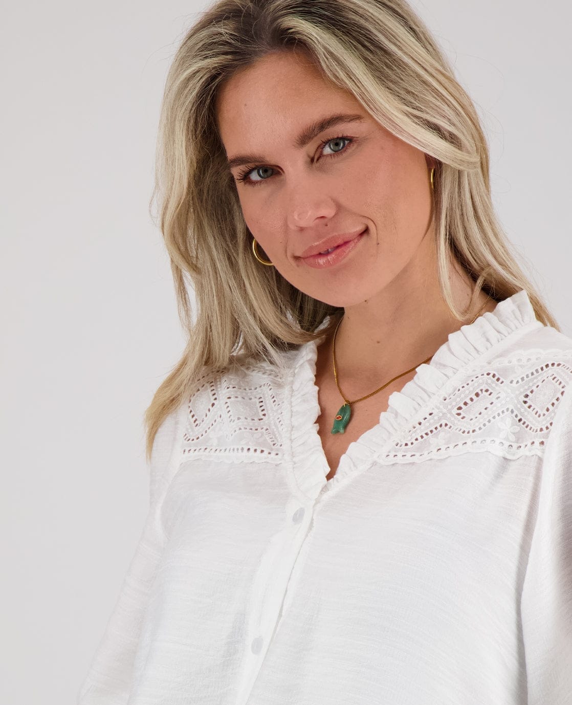 Je m'appelle Accessoires Goud / Groen / One Size Necklace Fish Charm | Goud / Groen