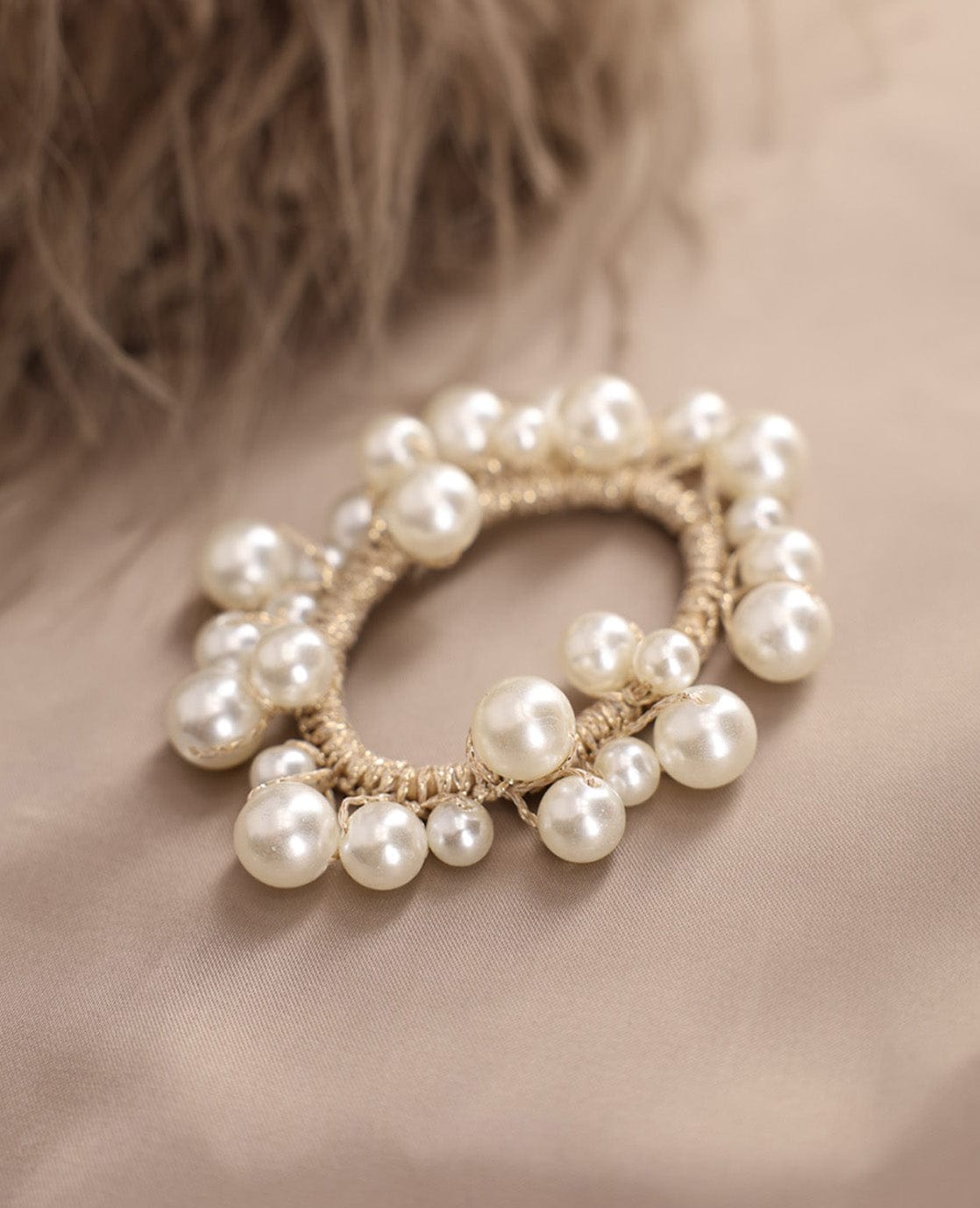 Je m'appelle Accessoires Pearl / One Size Scrunchie | Pearl