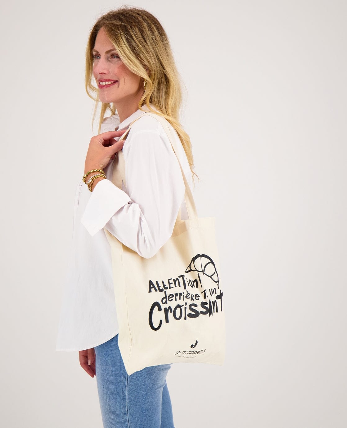 Je m'appelle Accessoires Ecru / One Size Shopping Bag | Ecru