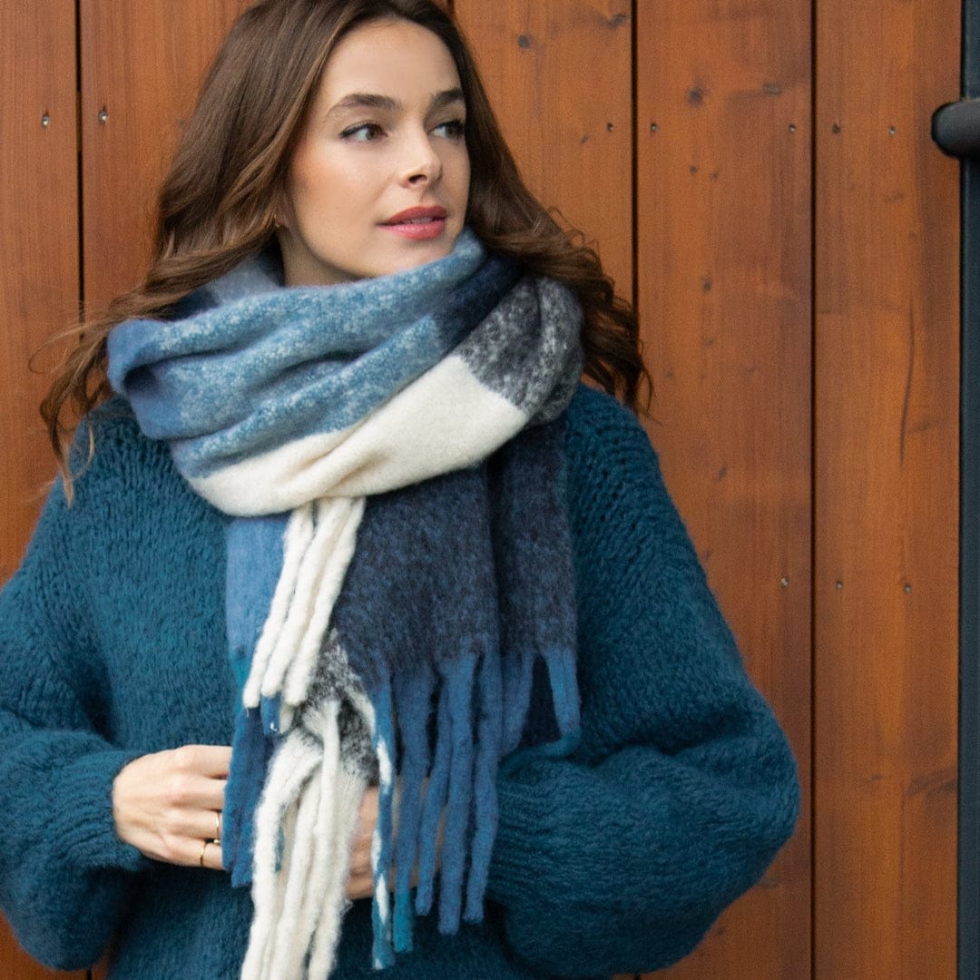 Je m'appelle Accessoires Multicolor/Blue Denim / One Size Sjaal Elle | Multicolor/Blue Denim