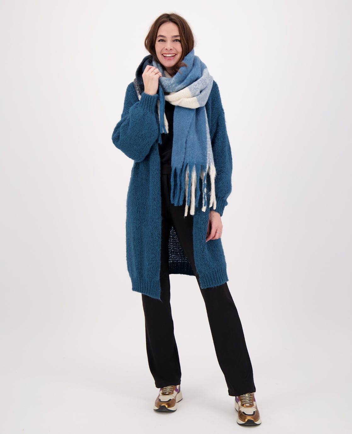 Je m'appelle Accessoires Multicolor/Blue Denim / One Size Sjaal Elle | Multicolor/Blue Denim