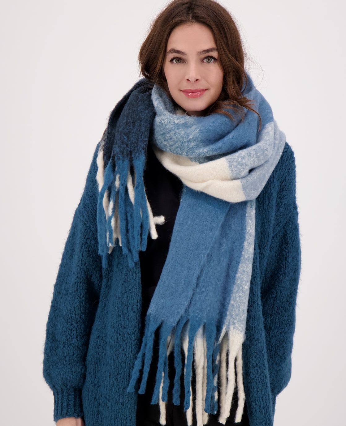 Je m'appelle Accessoires Multicolor/Blue Denim / One Size Sjaal Elle | Multicolor/Blue Denim