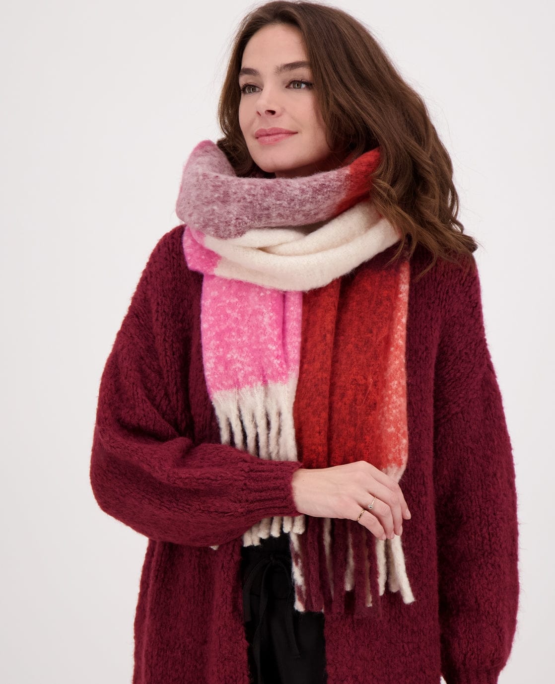 Je m'appelle Accessoires Multicolor/Merlot / One Size Sjaal Elle | Multicolor/Merlot