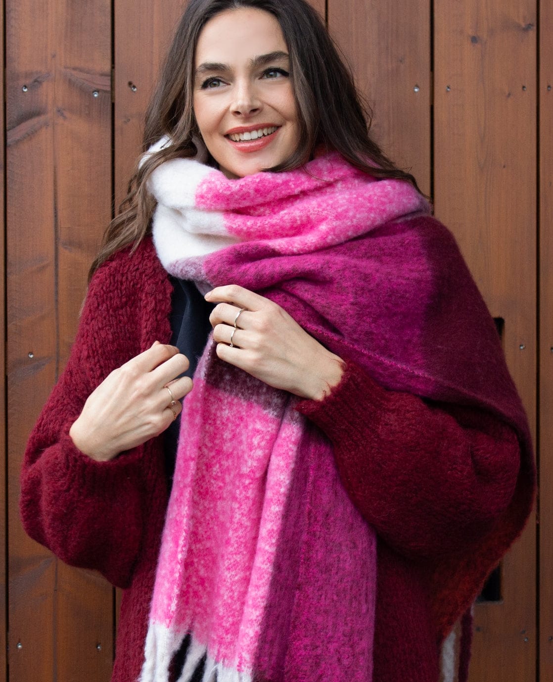 Je m'appelle Accessoires Multicolor/Merlot / One Size Sjaal Elle | Multicolor/Merlot