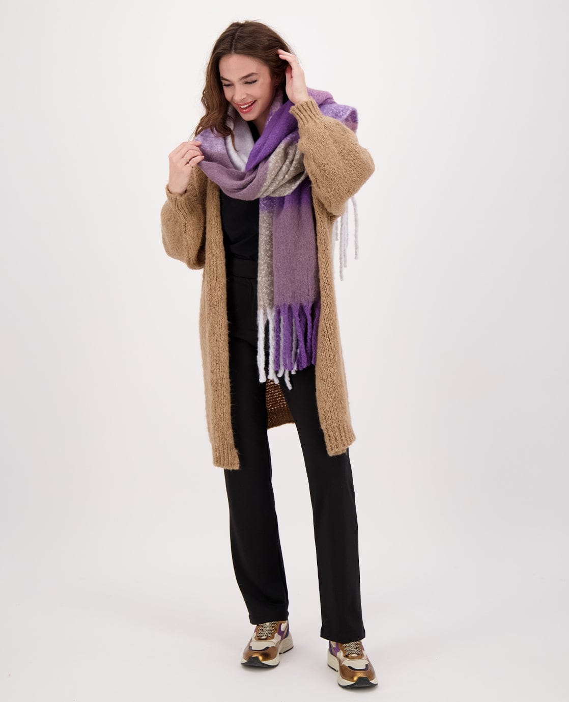 Je m'appelle Accessoires Multicolor/Paars / One Size Sjaal Elle | Multicolor/Paars