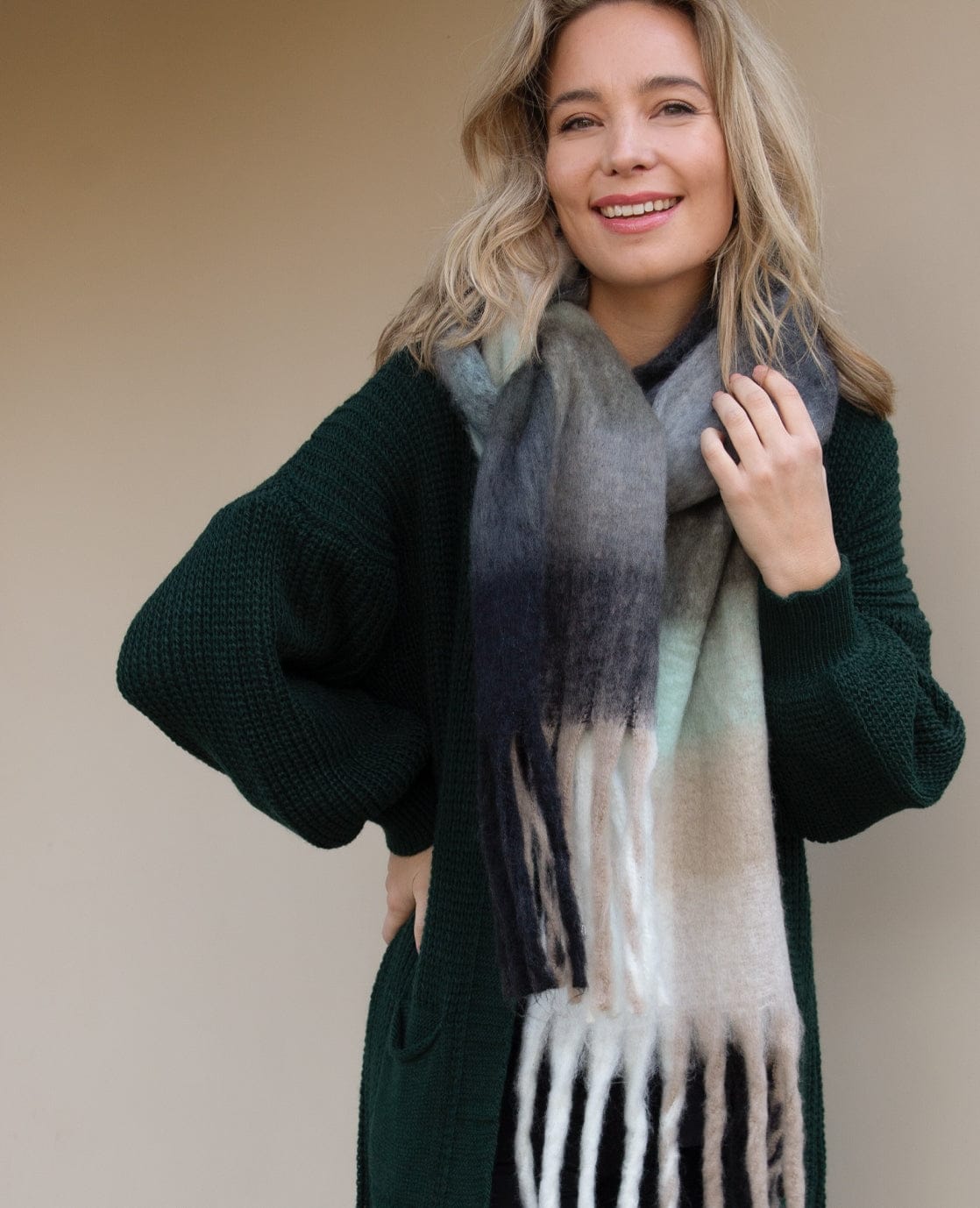 Je m'appelle Accessoires Multicolor/Soft Grey / One Size Sjaal Elle | Multicolor/Soft Grey