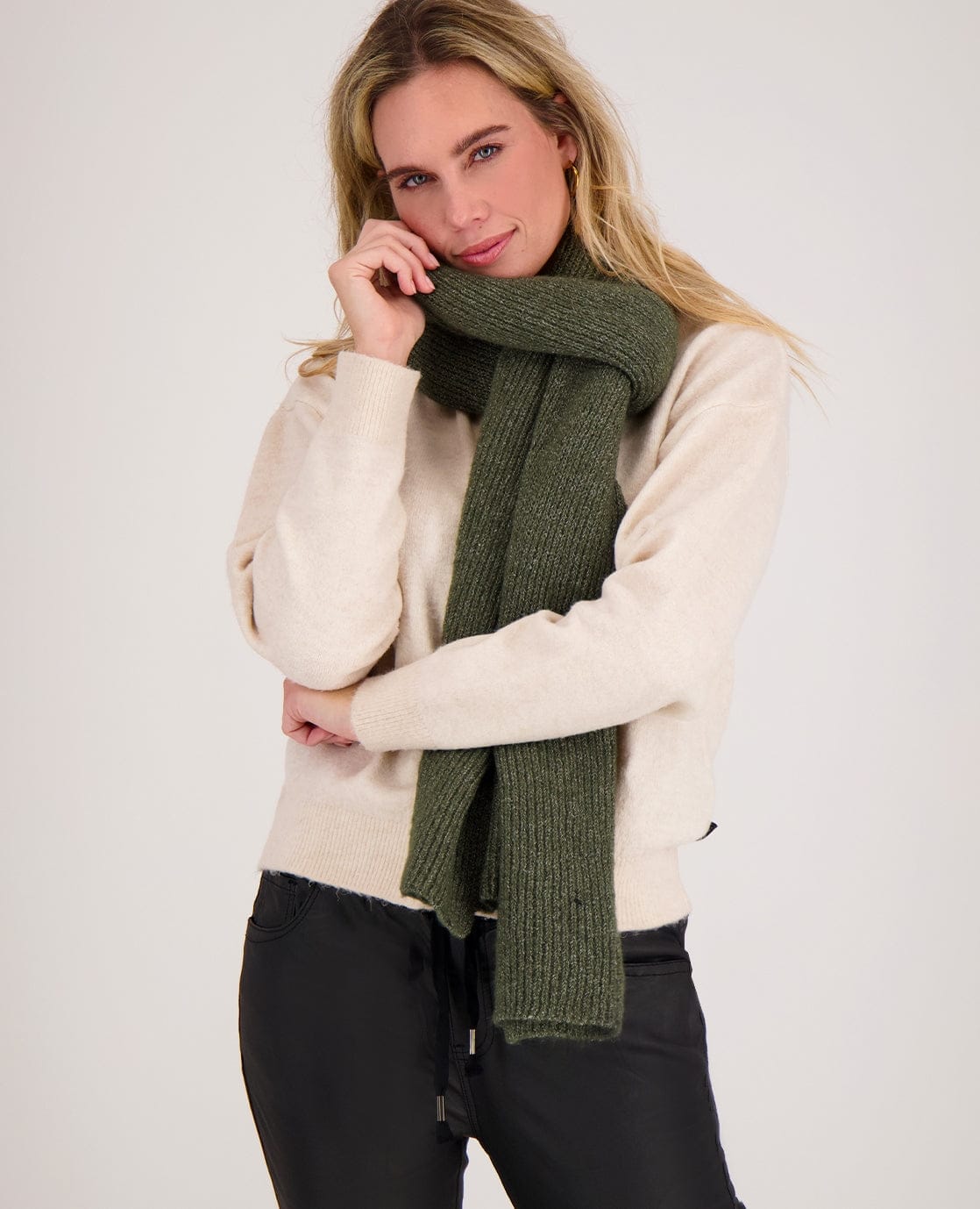 Je m'appelle Accessoires Olive Melange / One Size Sjaal | Olive Melange