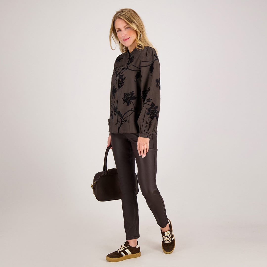Je m'appelle Broeken Jogg Coated | Chocolate Brown
