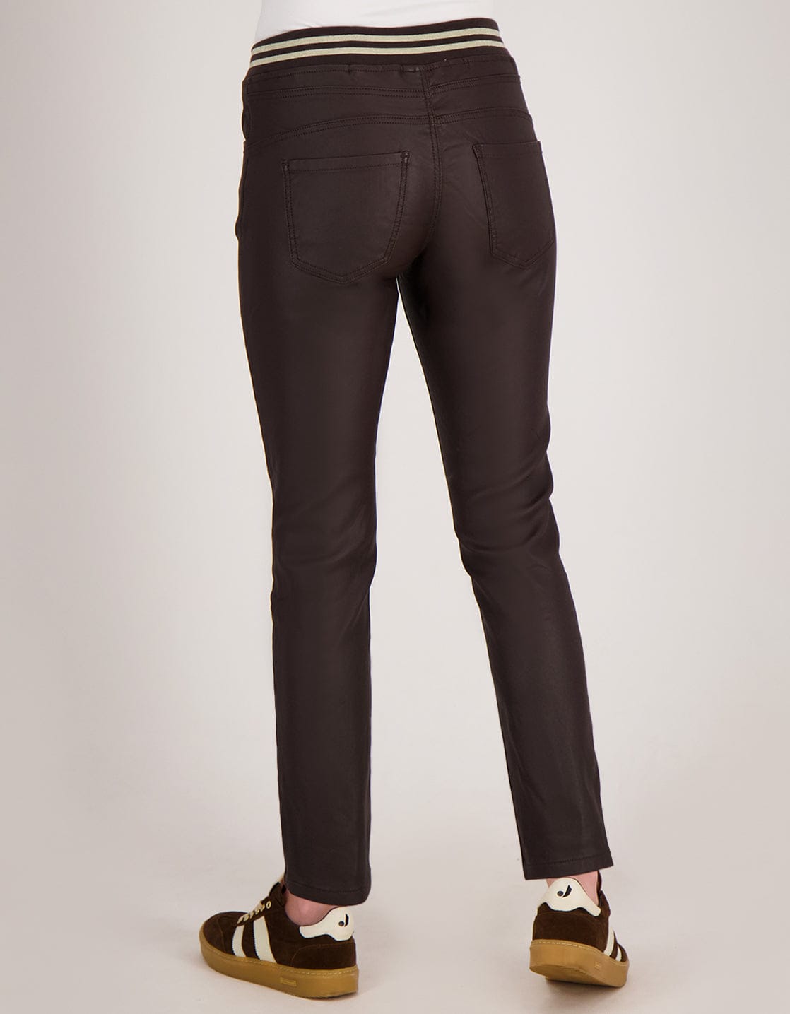 Je m'appelle Broeken Jogg Coated | Chocolate Brown