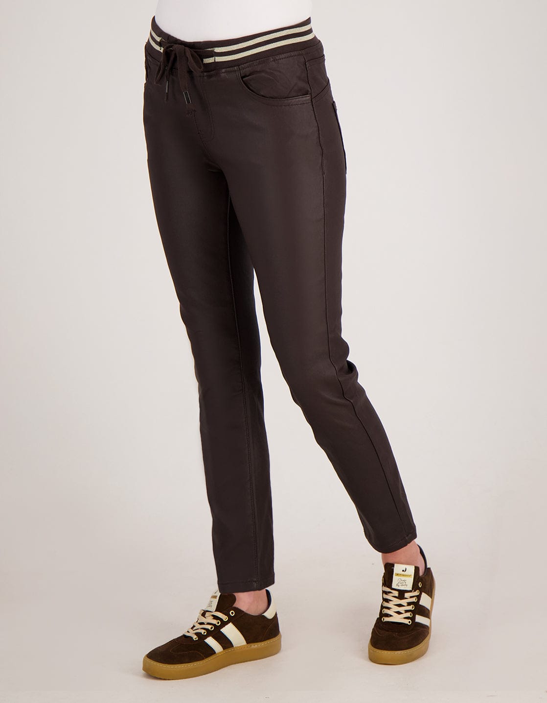 Je m'appelle Broeken Jogg Coated | Chocolate Brown
