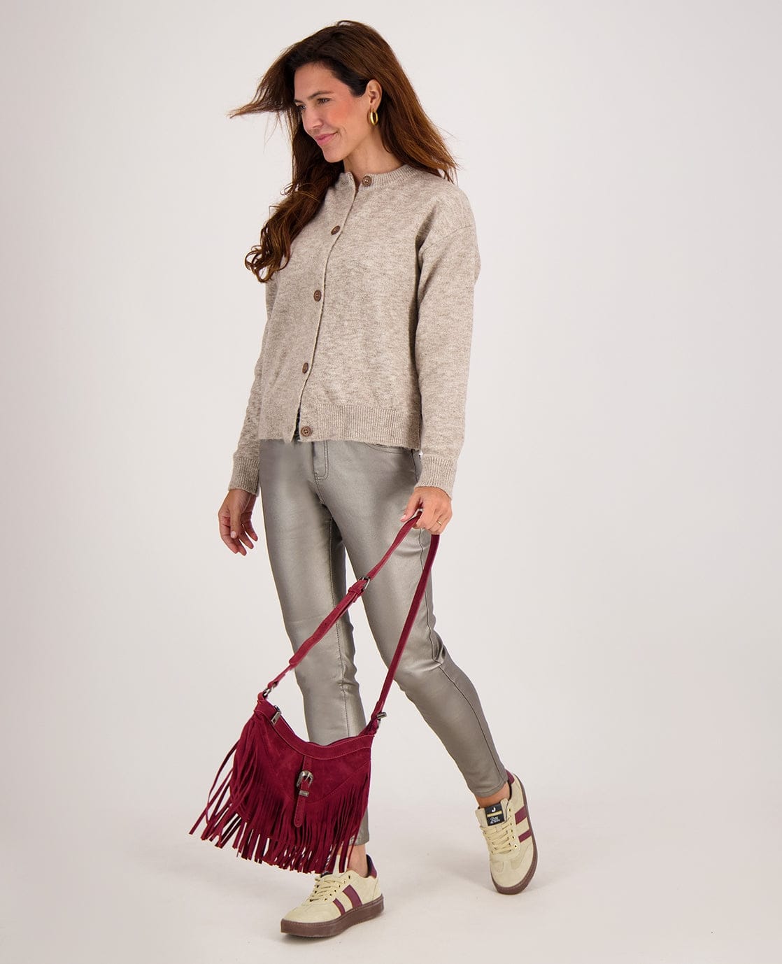 Je m'appelle Broeken Jogg Coated | Grey/Taupe