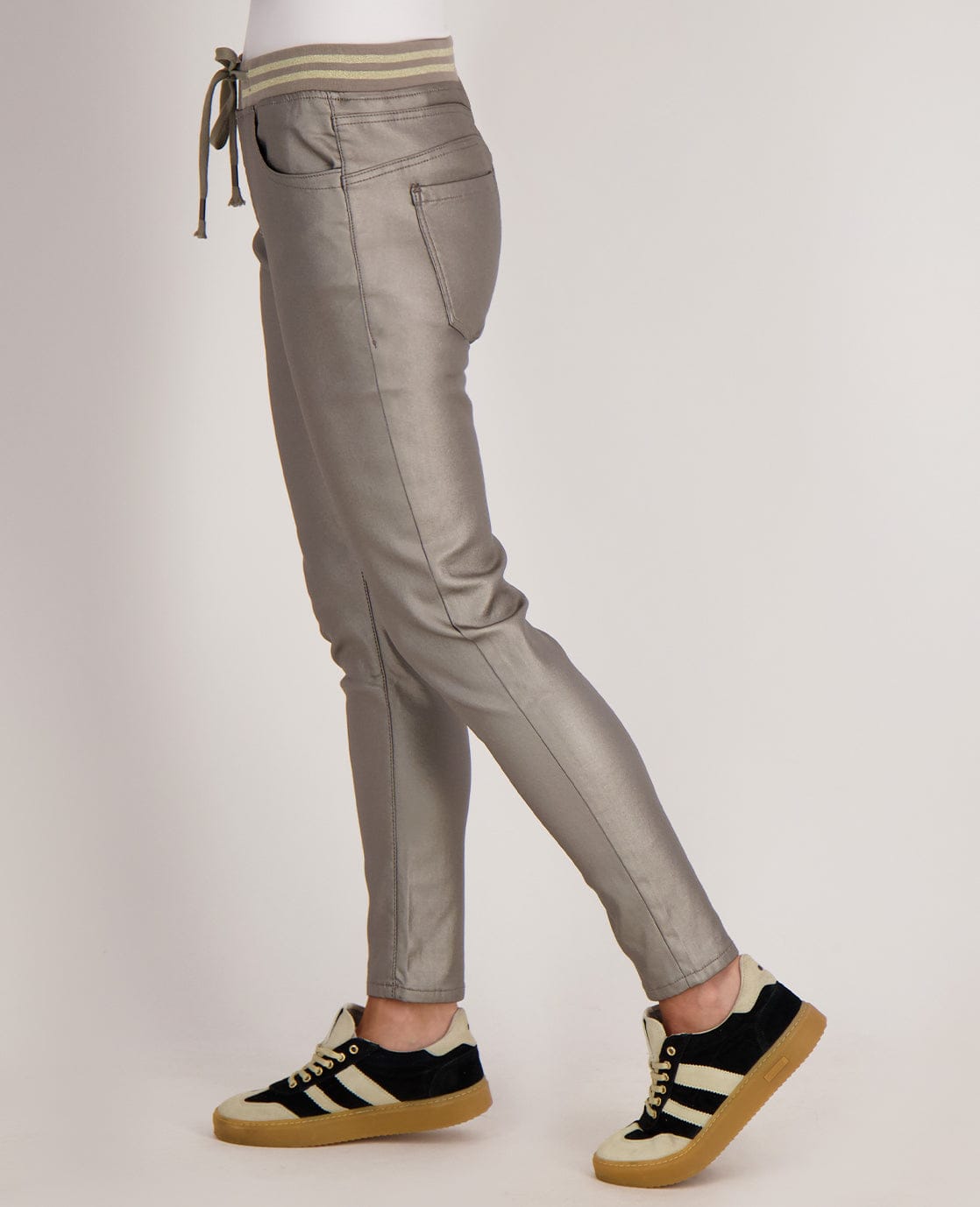 Je m'appelle Broeken Jogg Coated | Grey/Taupe