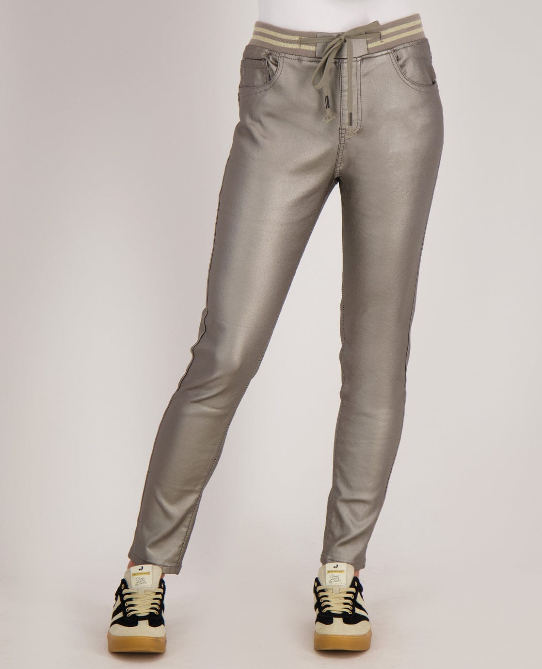 Je m'appelle Broeken Jogg Coated | Grey/Taupe