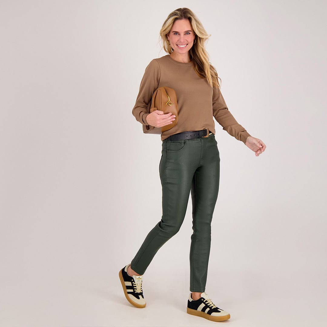 Je m'appelle Broeken Jogg Coated | Lafayette Green