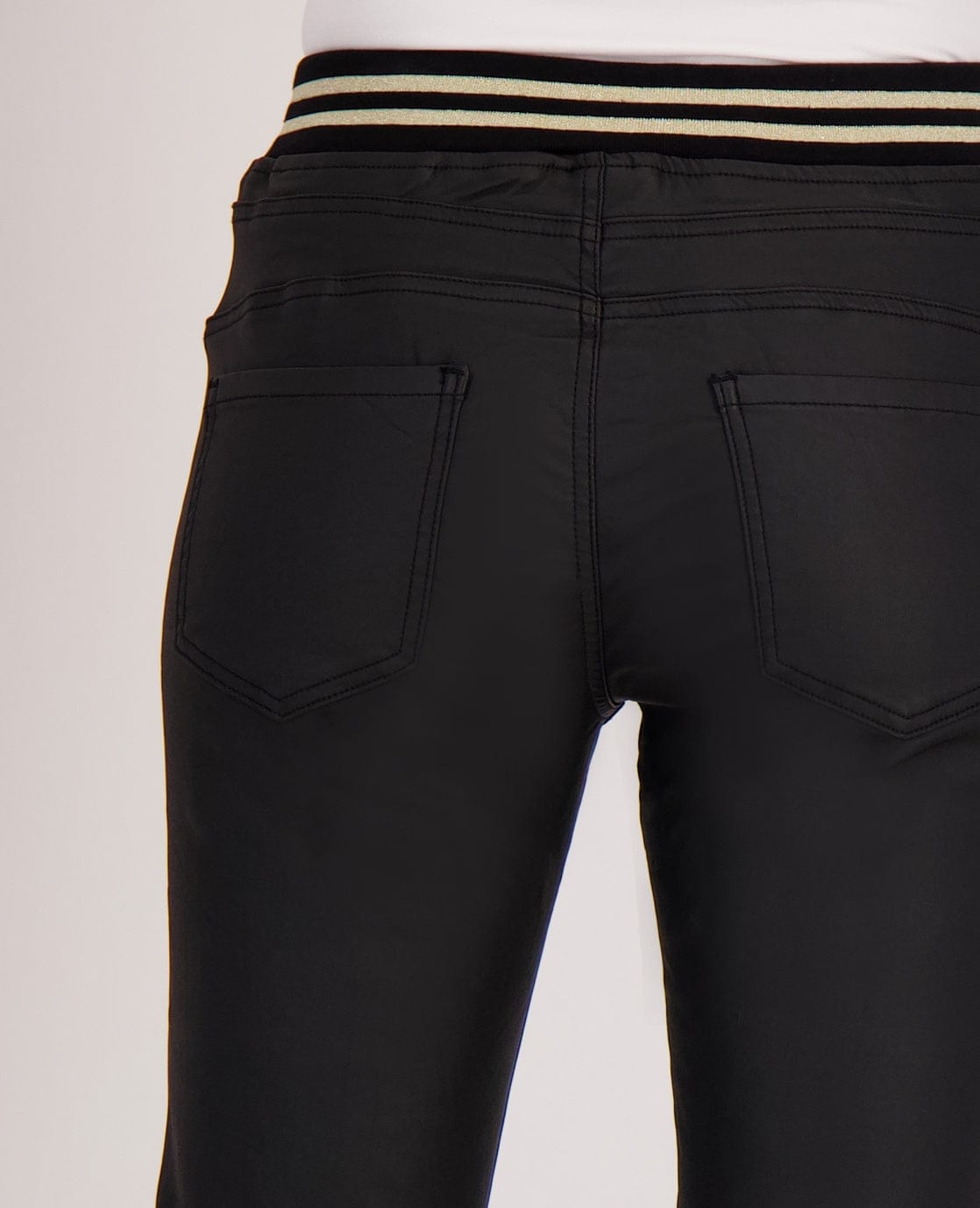 Je m'appelle Broeken Jogg Coated | Zwart