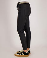 Je m'appelle Broeken Jogg Coated | Zwart