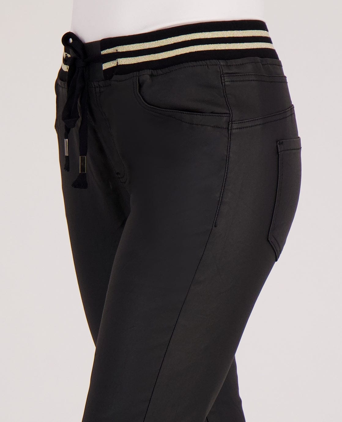 Je m'appelle Broeken Jogg Coated | Zwart
