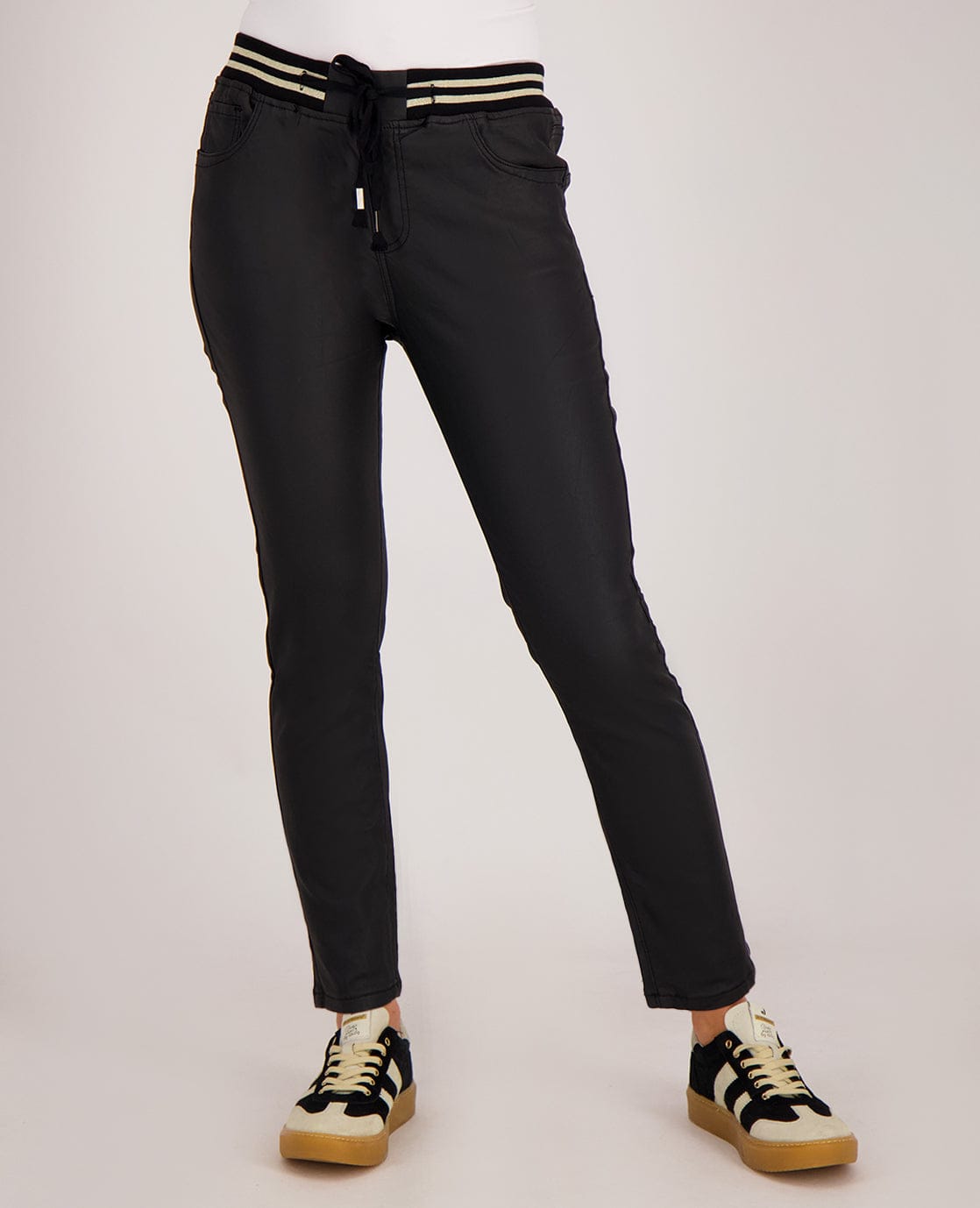 Je m'appelle Broeken Jogg Coated | Zwart
