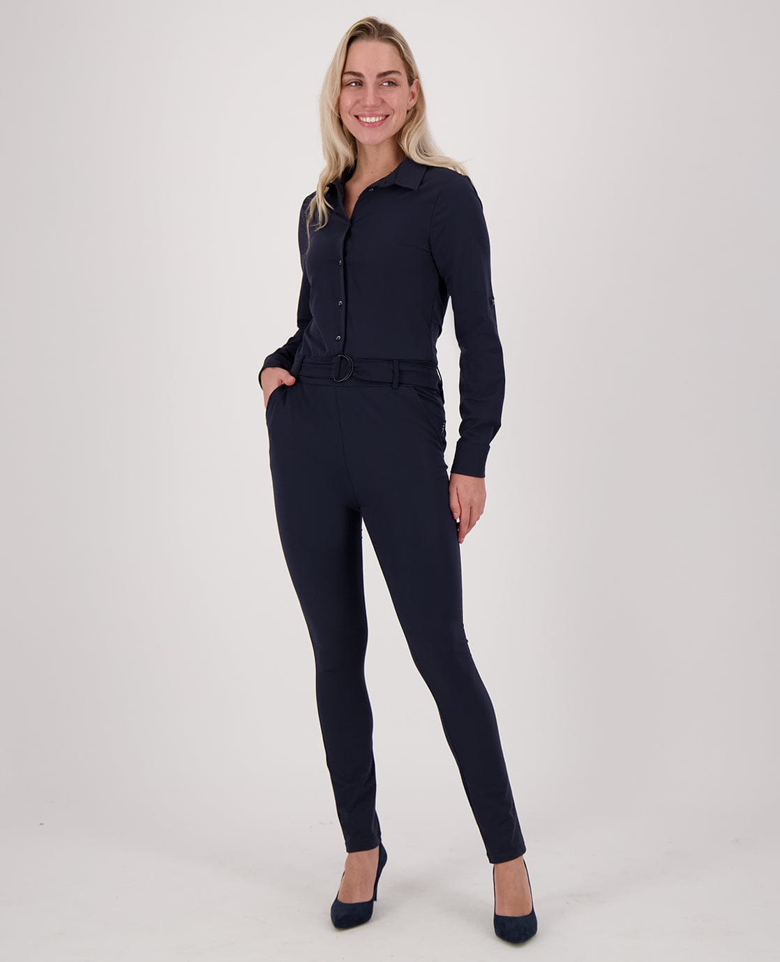 Je m'appelle Broeken Donkerblauw / XS Jumpsuit Élégant Travel | Donkerblauw