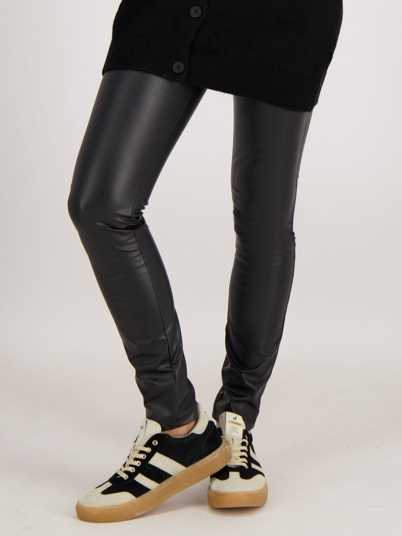 Je m'appelle Broeken Zwart / XS / Regular Legging Faux Leather | Zwart