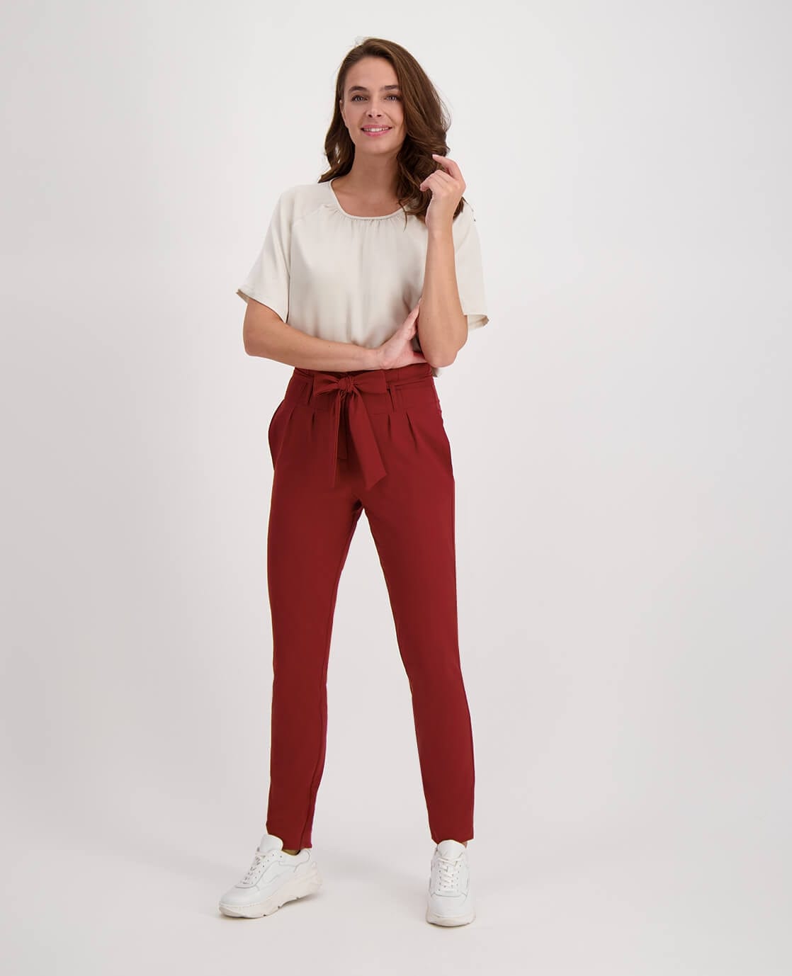 Je m'appelle Broeken Ruby Red / XS / Regular Pant Audrey Travel | Ruby Red