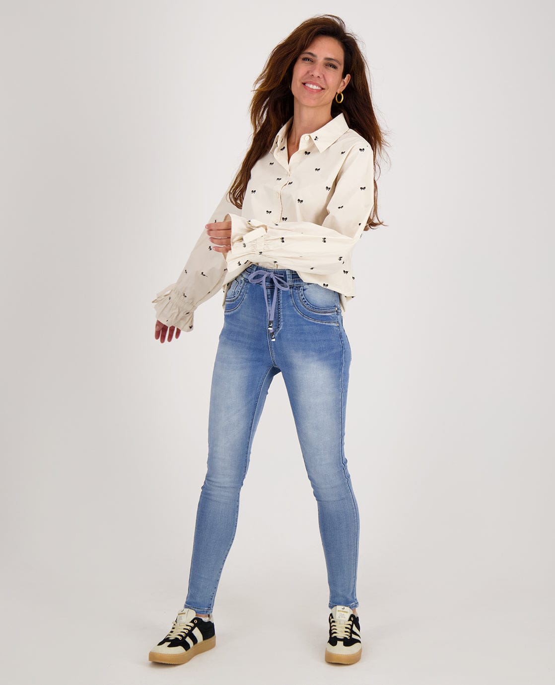 Je m'appelle Broeken Pant Celine Jogg Denim | Mid Blue Denim