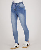 Je m'appelle Broeken Pant Celine Jogg Denim | Mid Blue Denim