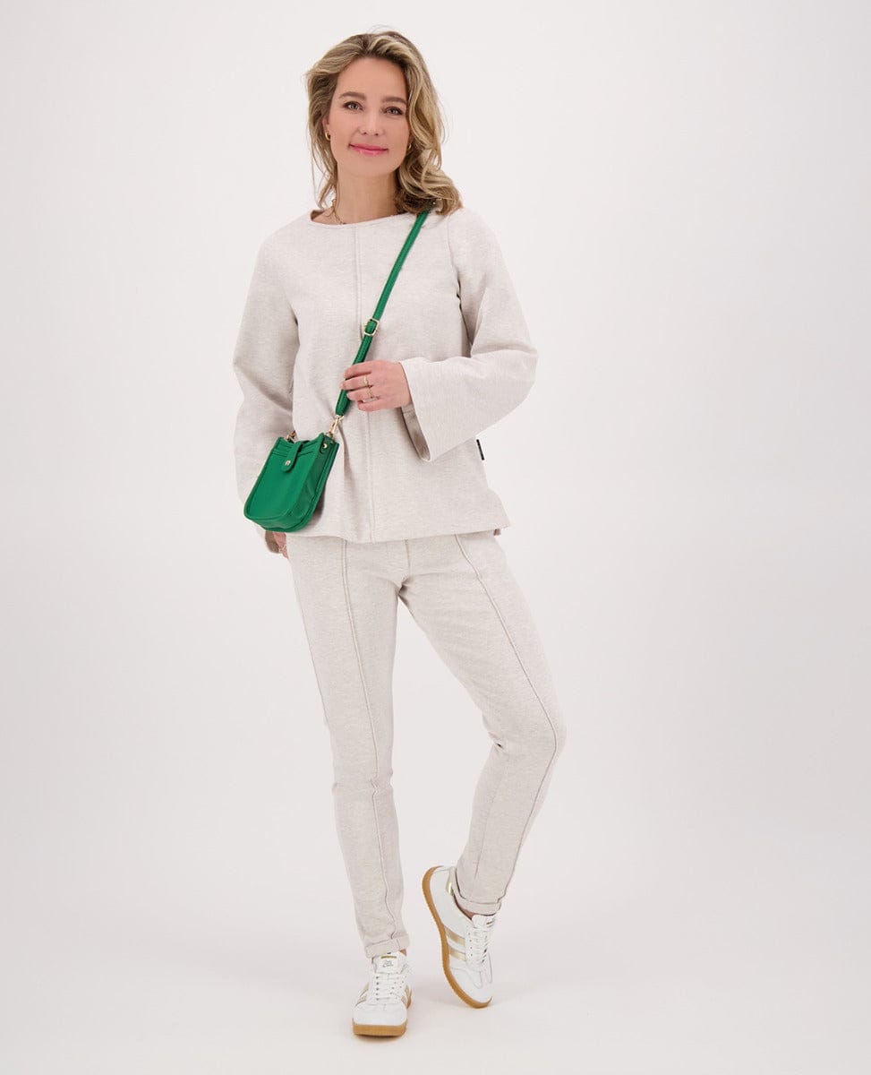 Je m'appelle Broeken Greige Melange / XS / Short Pant Chino | Greige Melange