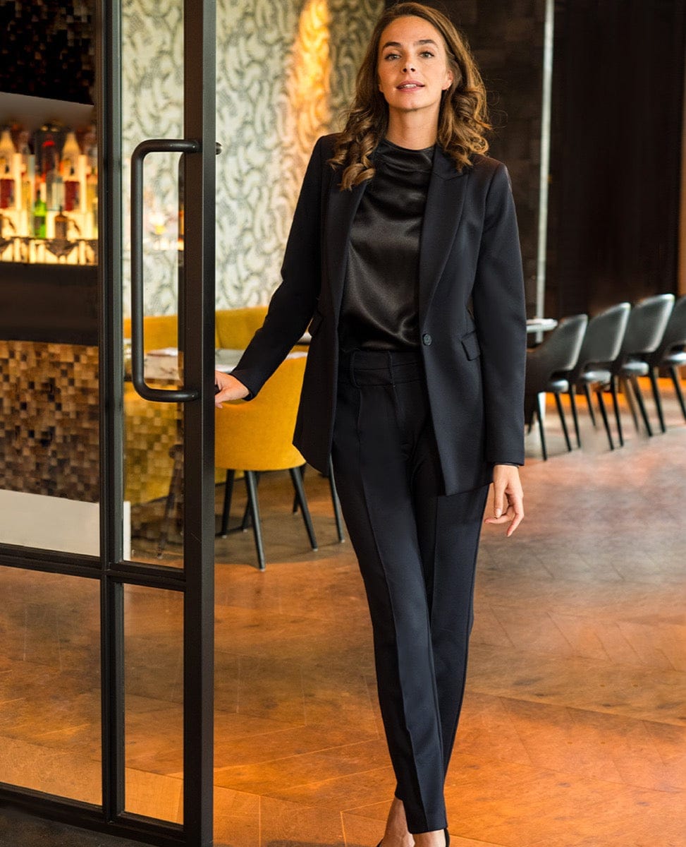 Je m'appelle Broeken Zwart / XS / Short Pant Chino Premium Travel | Zwart