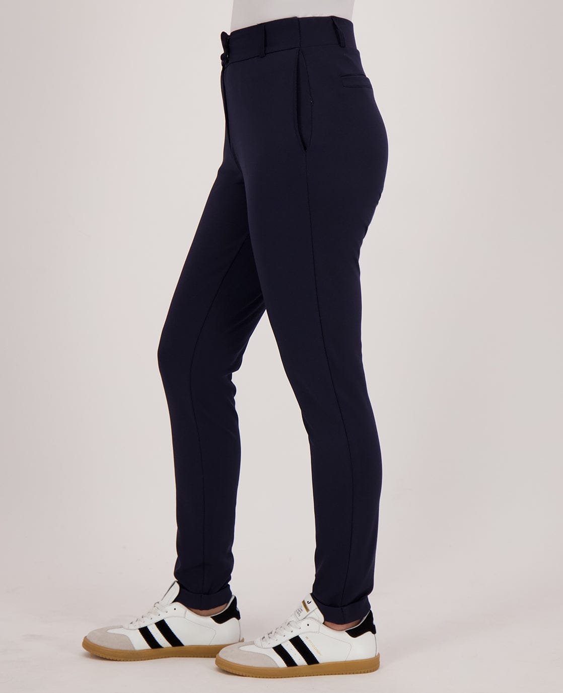 Je m'appelle Broeken Pant Chino Travel Brushed | Donkerblauw