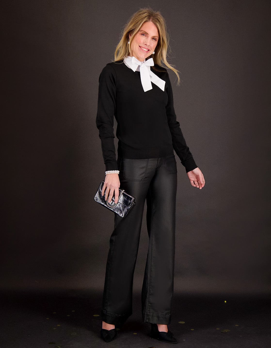 Je m'appelle Broeken Black Coated / XS / Regular Pant Faux Leather | Black Coated