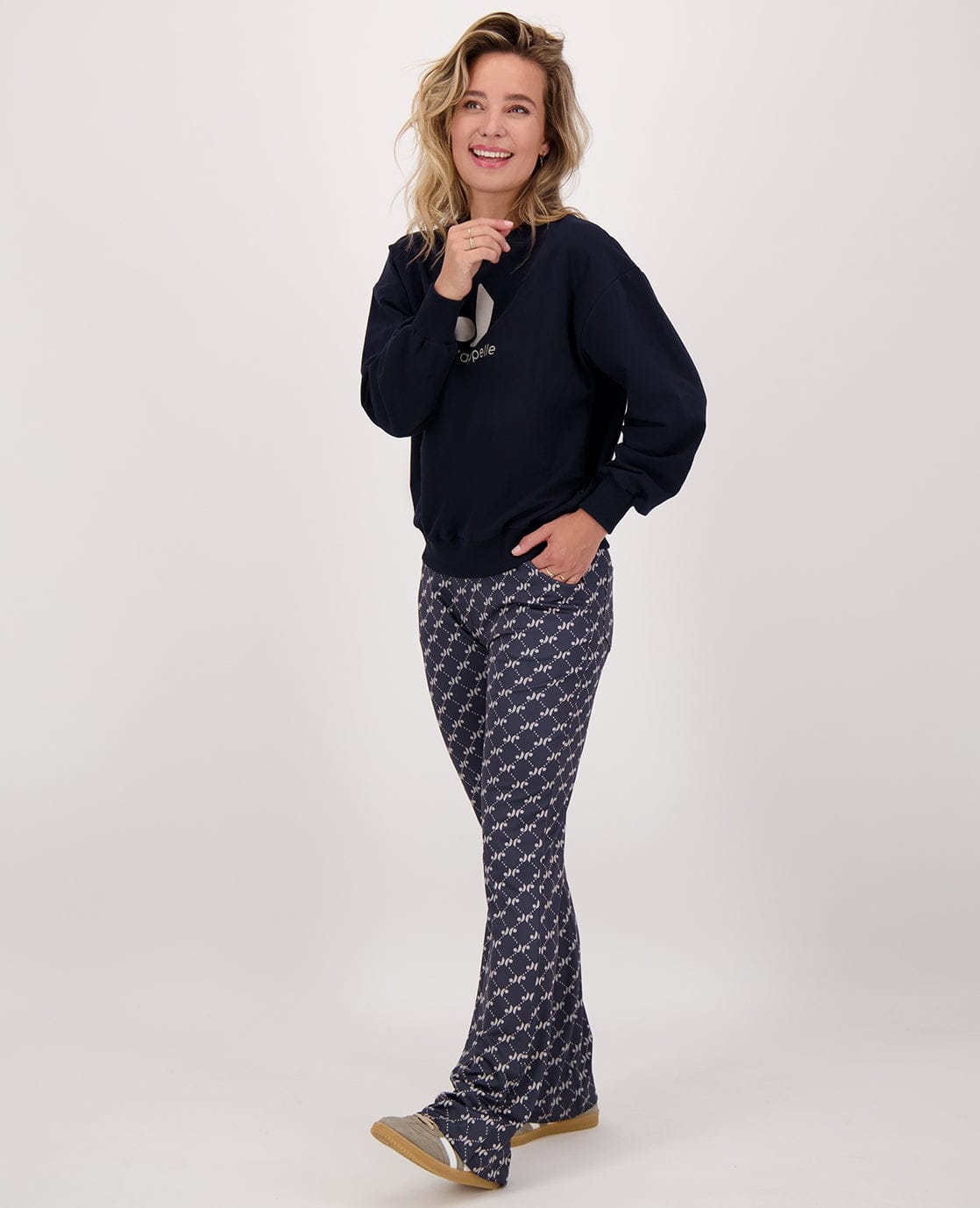 Je m'appelle Broeken Pant Flare | Donkerblauw