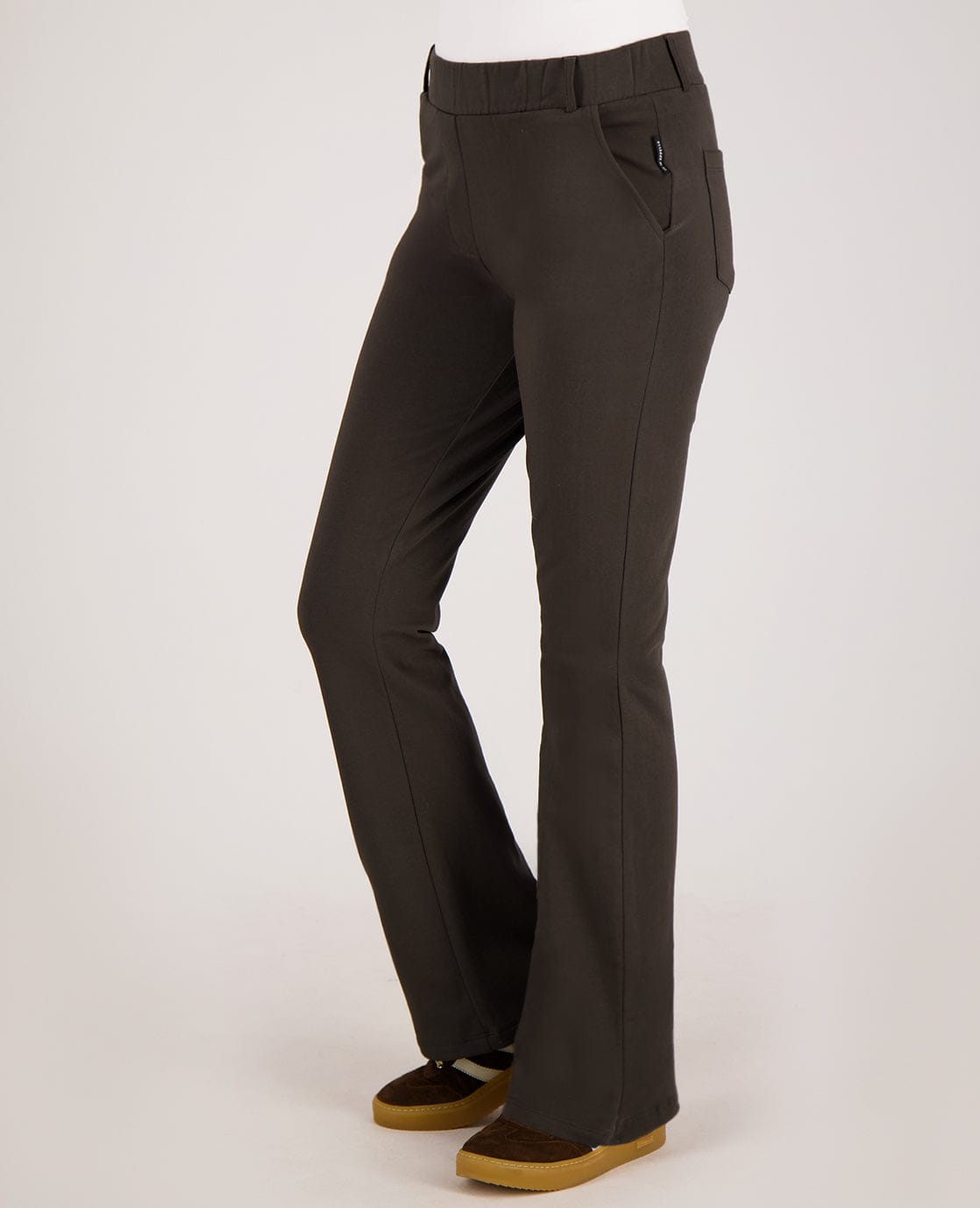 Je m'appelle Broeken Pant Flare Easy | Dark Taupe